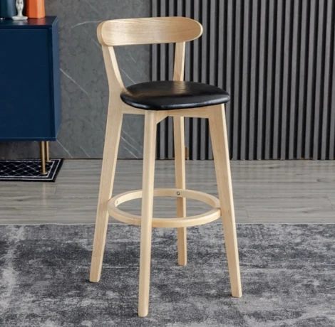 Стул барный Elevate Zenith Hesby (Бук/Ткань) арт.HSBI_B016_wooden_beigef