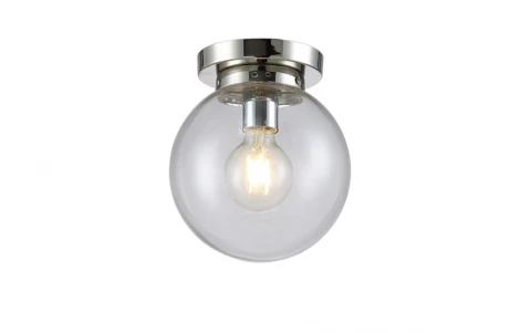 Потолочная люстра Crystal Lux Mario PL1 D200 NICKEL/TRANSPARENTE