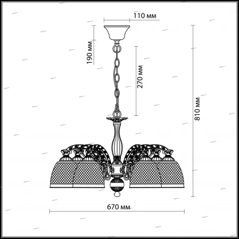 Подвесная люстра Odeon Light Masala 2868/6