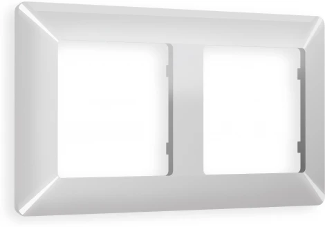 Рамка Ambrella Volt ALFA Line (Серебро глянец) 2-ая AF110402