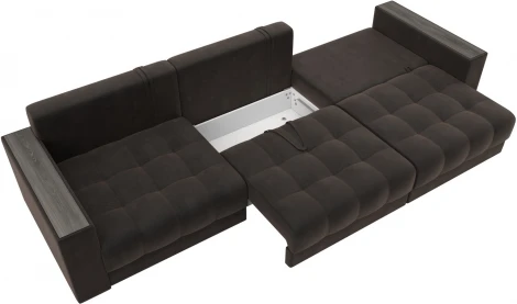 Диван прямой с декором Лига-049 НПБ Лонг Лига Диванов (Велюр) арт.128425