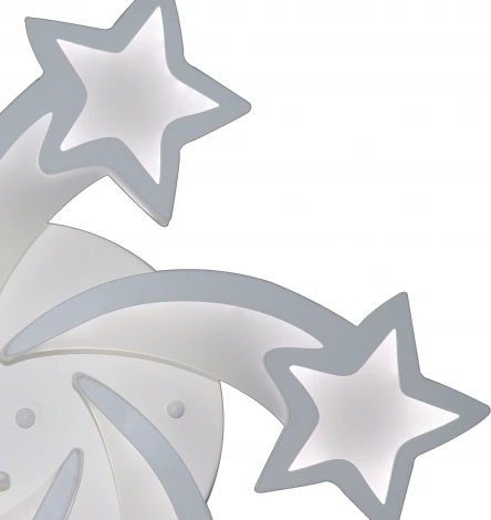 Потолочная люстра с таймером Natali Kovaltseva Smart Home LED LAMPS 81213 (220V, голосовое управление, пульт управления, управление смартфоном, умный дом - Алиса, Tuya Smart, Сири, Smart Life, звезды)