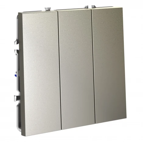 Выключатель трехклавишный (шелк) Voltum S70 VLS030104