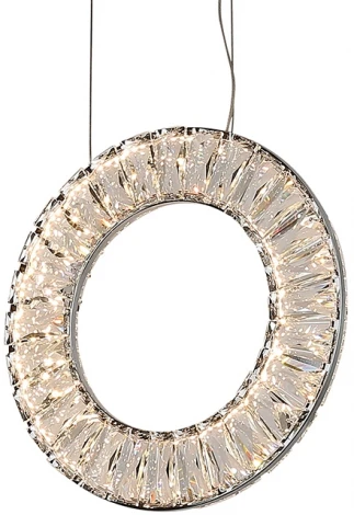 Подвесной светильник Newport 8240 8240/300 chrome (LED, 220V, хрусталь, на тросе, кольцо)