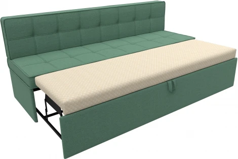 Диван кухонный прямой Техас (Зеленый/Рогожка) Лига Диванов арт.123209