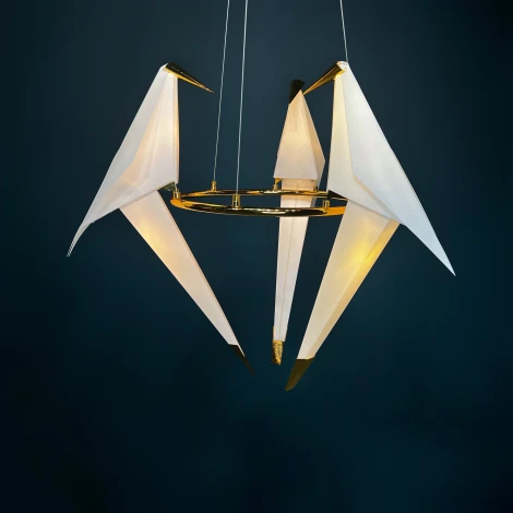 Подвесная люстра Origami Bird Chandelier 3 ImperiumLoft 40,1045 (75246-22) (LED, 220V, на тросе, птички)
