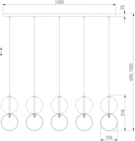Подвесной светильник Selisa 50092/5 Eurosvet (220V, шар)
