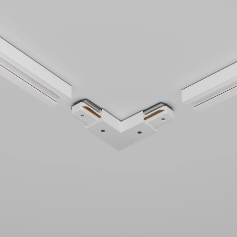 Угловой коннектор питания с вводом питания Unity (однофазный) белый Maytoni Accessories for tracks Unity TRA001CLB-11W (220V)