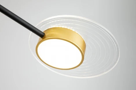 Люстра потолочная светодиодная на штанге Halo 10211/SG LED*212W Gold/Black