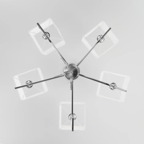 Потолочная люстра на штанге Eurosvet Alma 60115/5 хром (220V, куб)