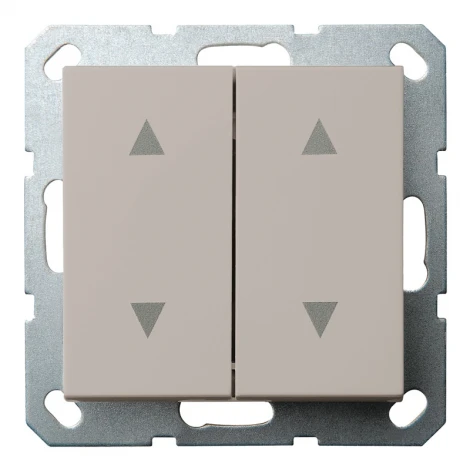 Выключатель жалюзи двухклавишный (тауп soft touch) Jasmart G-Classic G3028T