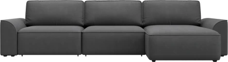 Диван угловой Лига-048 НПБ лонг Лига Диванов (Замша) арт.128507