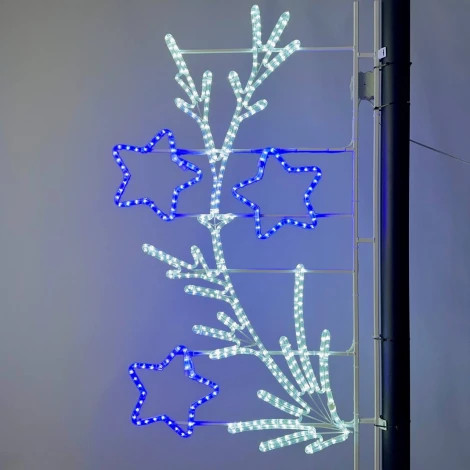 Светодиодная консоль "Уральские звезды" 80 х 150 см, Бело-Синяя, 220В Laitcom LC-13593