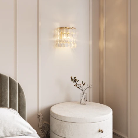 Бра Eurosvet Sandra 60084/2 латунь/перламутр (a071169) (220V)