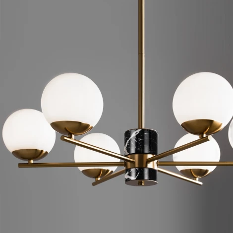 Потолочная люстра на штанге Freya Marble FR5230PL-06BS (шарики)