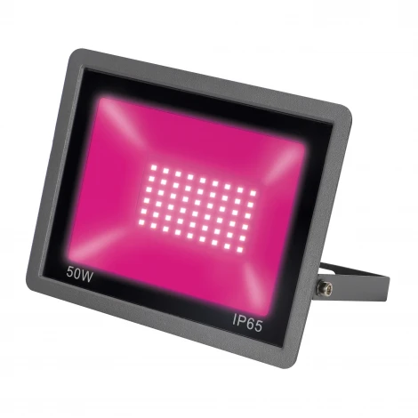 Прожектор уличный светодиодный для растений, спектр для рассады и досвечивания в период роста Uniel ULF-P42-50W/SPBR IP65 180-260V BLACK картон