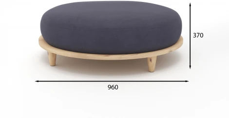 Пуф Arsko Сканди 4 фиолетовый велюр