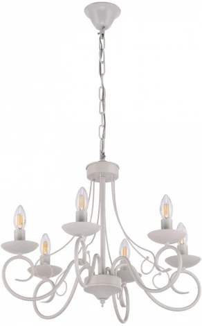 Подвесная люстра Arte Milano AM349159 349159/6 WT (220V, на цепи, подсвечник, свеча)
