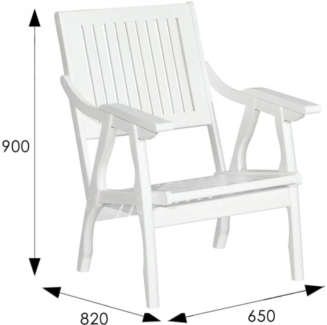 Кресло Массив решетка, каркас снег Mebelik арт.007763
