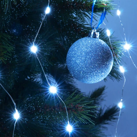 Гирлянда занавес "роса" белый Eurosvet 2*2,6М IP20 200-006