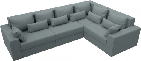 Диван угловой Майами Long правый угол (Серый/Рогожка) Лига Диванов арт.122907