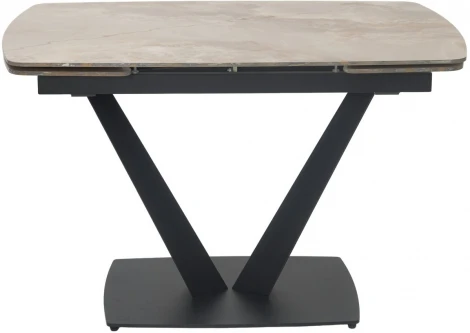 Стол ALATRI 120 GLOSS AMBER JADE SOLID CERAMIC / BLACK, ®DISAUR