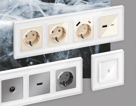 Рамка Ambrella Volt ALFA Arctic (Белый Стекло органическое) 3-ая AF580103