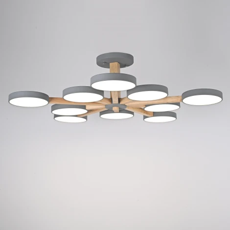 Потолочная люстра Wi-Fi на штанге Turna L10 Grey By ImperiumLoft Turna-B01 (LED, 220V, голосовое управление, умный дом - Алиса)