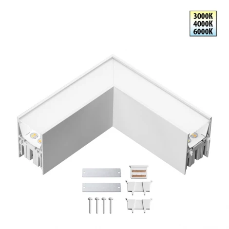 Светильник соединитель «L» с переключ. цв. температуры Novotech Fatto 359608 белый IP20 LED 8W 220V 3000К\4000К\6000К