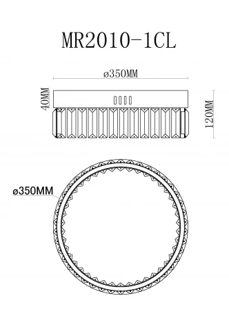 Потолочная люстра светодиодная MyFar Irina MR2010-1CL (220V, хрусталь)