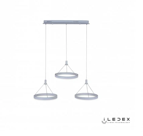 Подвесной светильник iLedex Libra D075-3 WH (220V, пульт управления, на тросе, кольцо)