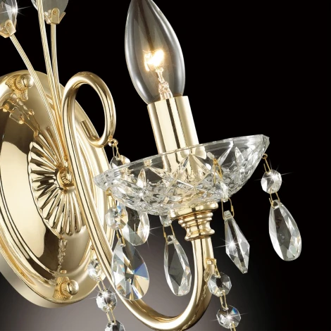 Бра Odeon Light Versia 4977/1W (220V, хрусталь, подвески, подсвечник, свеча)
