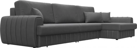 Диван угловой Лига-057 НПБ Лонг угол правый Лига Диванов (Замша) арт.129314