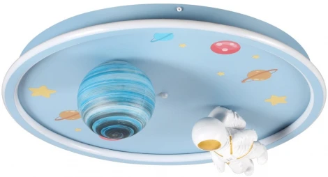 Потолочный светильник круглый Lumion Atlas 6507/80CL LEDIO белый, синий LED 80W 5208Лм 3000-6000К 220V (для детской, пульт управления, круглые)