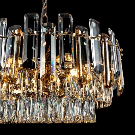 Подвесная люстра хрустальная Modelux MODELUX ML.9006.9 GD-BR