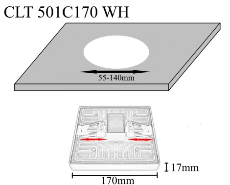 Встраиваемый точечный светильник Crystal Lux CLT 501 501C170 WH (LED, 220V)