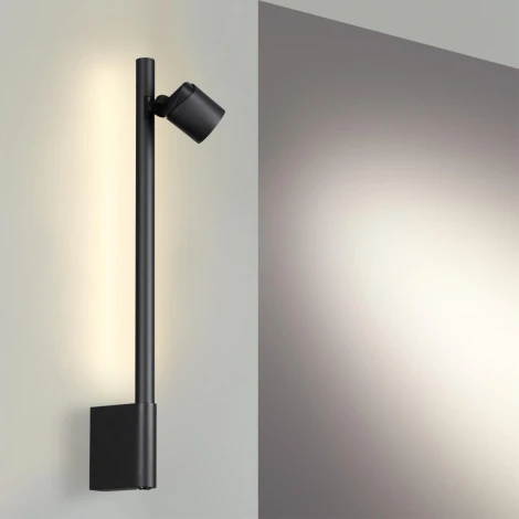 Светильник настенный диммируемый (выключатель) Novotech Fermo 359313 OVER черный IP20 LED 7W+7W 4000K 220V (регулировка яркости)