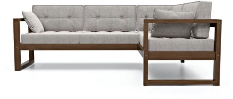 Диван Arsko Астер У орех серая рогожка