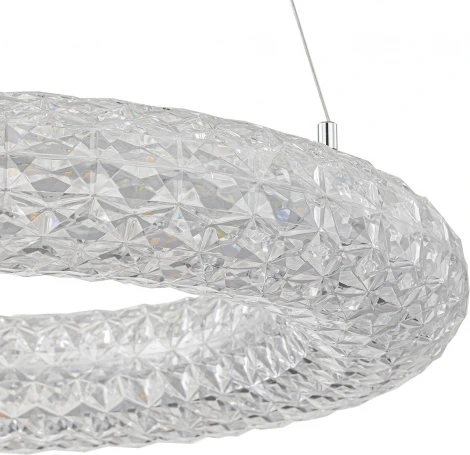 Подвесной светодиодный светильник Escada Biafo 10232/1LED 36Вт, металл/акрил, хром/прозрачный