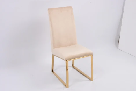 Стул обеденный Милан MC819-BG-2, 63х45х99, бежевый/глянцевое золото IST-CASA