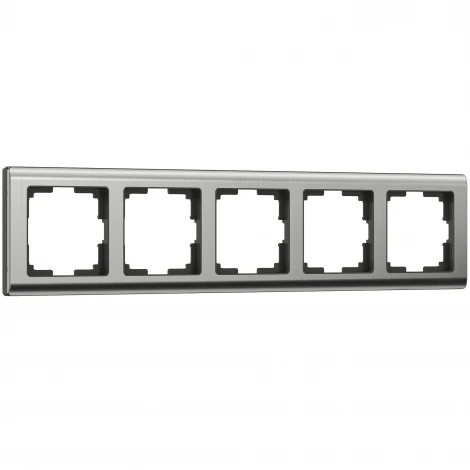 Рамка на 5 постов (глянцевый никель) W0051602 (a050999)