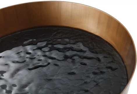 Стол журнальный ESF ET6123 (D48,6) закаленное стекло/бронзовый/Закаленое стекло,Металл