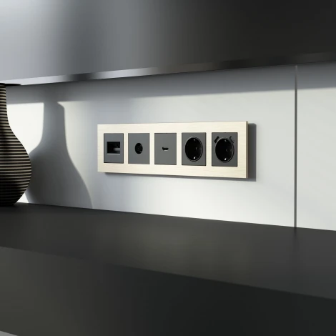 Рамка на 5 постов (шампань) Werkel W0053511