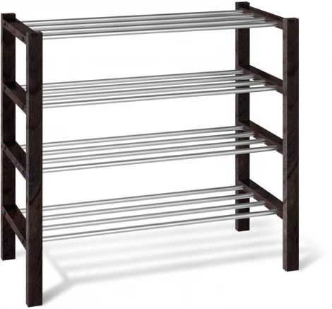 Полка для обуви Альберо SHT-SR9-4 венге/алюм.металлик Sheffilton 2956816802