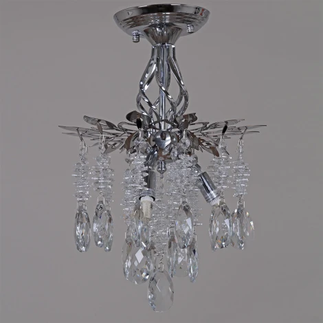 Потолочная люстра на штанге хрустальная Reluce 01108-0.3-300 CR (220V)