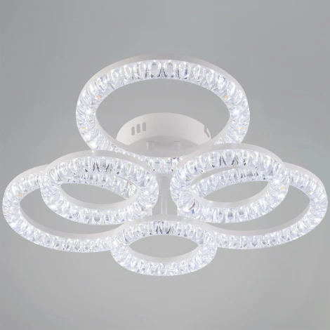 Потолочная люстра светодиодная на штанге с пультом регулировкой цветовой температуры, яркости и ночным режимом Reluce 09847-0.3-3+3A WH