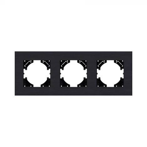 Рамка 3-постовая черный Kollinger Reflex AL RA3BK