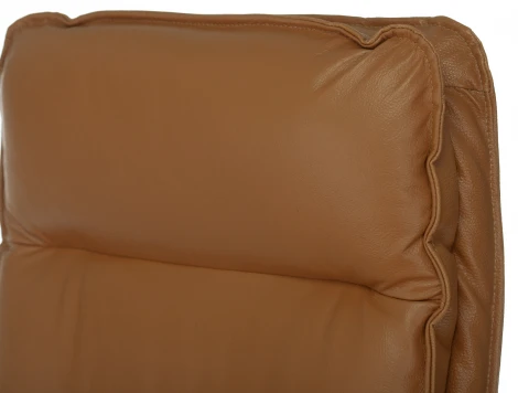 Кресло руководителя Бюрократ T-9927WALNUT горчичный кожа крестовина металл/дерево