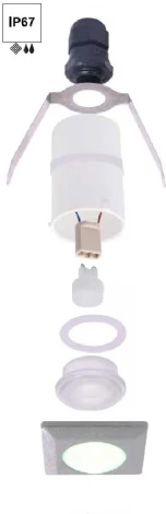 Встраиваемый светильник уличный Fumagalli Teresa 2L4.000.000.AXZ1L (220V, IP67)