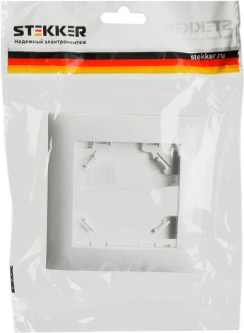 Рамка на 1 пост (белый) Stekker Эрна Элегант 49629